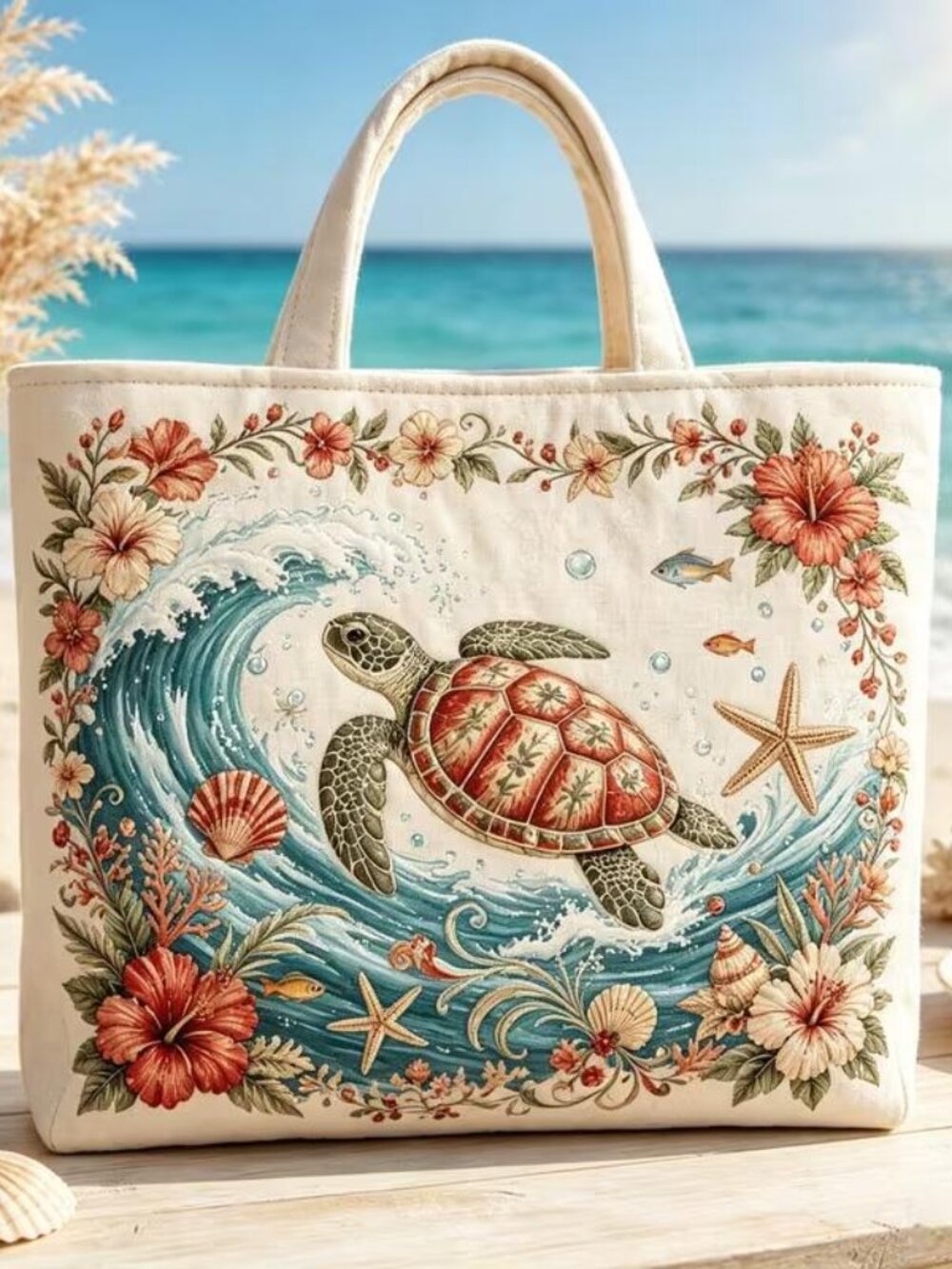 QUILTED TORTOISE TOTE